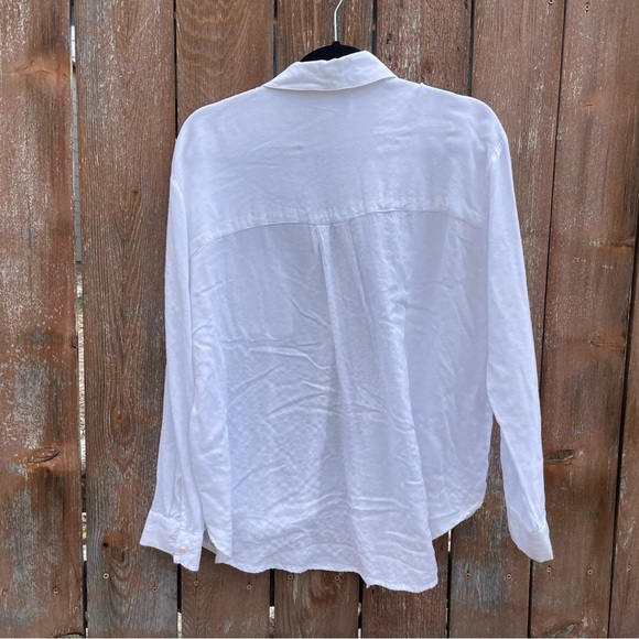 JANE &‎ DELANCEY Women’s White Long Sleeve Button Down Top Size Large - Picture 8 of 11